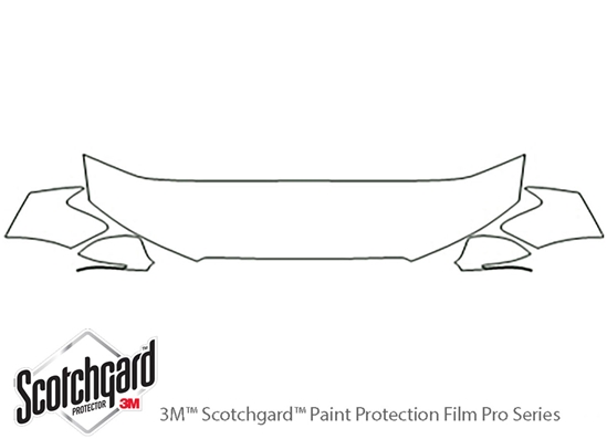 Audi S4 2009-2010 3M Clear Bra Hood Paint Protection Kit Diagram