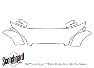 Audi TT 2008-2013 3M Clear Bra Hood Paint Protection Kit Diagram