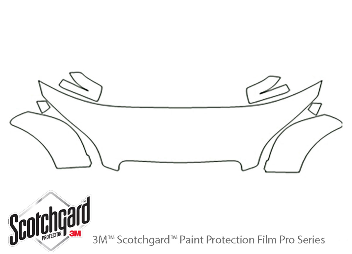 Audi TT 2008-2013 3M Clear Bra Hood Paint Protection Kit Diagram