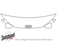 Audi TT 2019-2021 3M Clear Bra Hood Paint Protection Kit Diagram