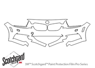BMW 2-Series 2014-2016 3M Clear Bra Bumper Paint Protection Kit Diagram