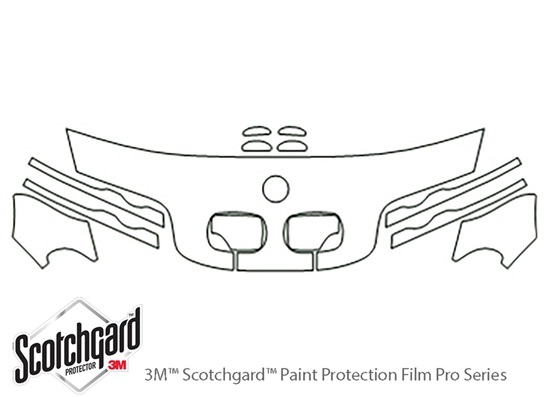 BMW 3-Series 2001-2003 3M Clear Bra Hood Paint Protection Kit Diagram