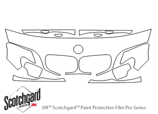 BMW 3-Series 2002-2003 3M Clear Bra Hood Paint Protection Kit Diagram
