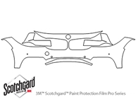 BMW 3-Series 2014-2015 3M Clear Bra Bumper Paint Protection Kit Diagram