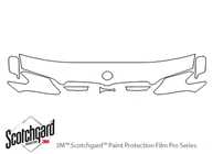 BMW 7-Series 2003-2005 3M Clear Bra Hood Paint Protection Kit Diagram