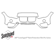 BMW X1 2016-2021 3M Clear Bra Bumper Paint Protection Kit Diagram