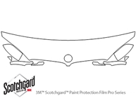 BMW X6 2015-2019 3M Clear Bra Hood Paint Protection Kit Diagram