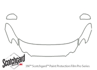 Buick Allure 2008-2009 3M Clear Bra Hood Paint Protection Kit Diagram