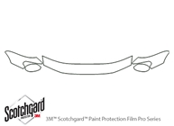 Buick Century 1997-2005 3M Clear Bra Hood Paint Protection Kit Diagram