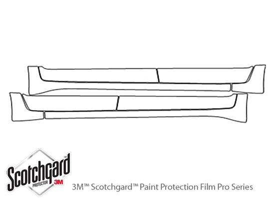 Buick Enclave 2013-2015 3M Clear Bra Door Cup Paint Protection Kit Diagram