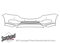 Buick Enclave 2018-2021 3M Clear Bra Bumper Paint Protection Kit Diagram