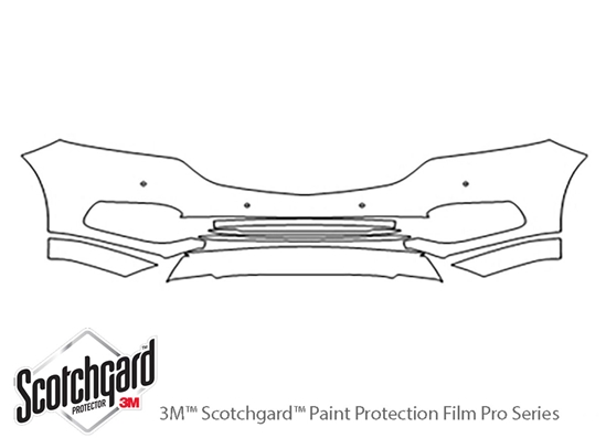 Buick Enclave 2018-2024 3M Clear Bra Bumper Paint Protection Kit Diagram