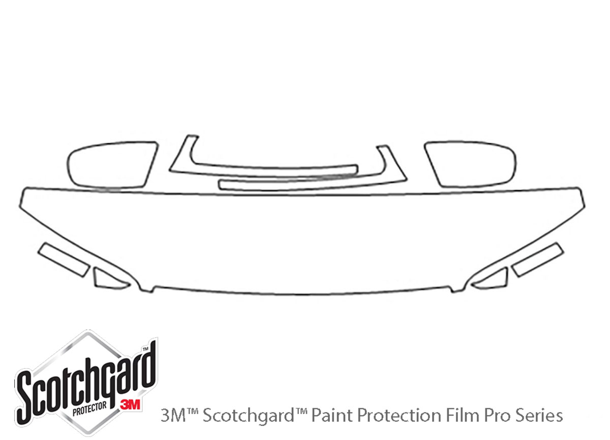 Cadillac Catera 1997-1999 3M Clear Bra Hood Paint Protection Kit Diagram