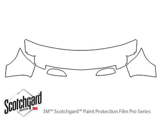 Cadillac Escalade 2007-2014 3M Clear Bra Hood Paint Protection Kit Diagram