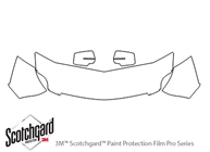 Cadillac SRX 2004-2009 3M Clear Bra Hood Paint Protection Kit Diagram