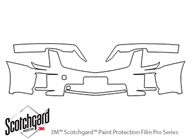 Cadillac SRX 2007-2009 3M Clear Bra Bumper Paint Protection Kit Diagram