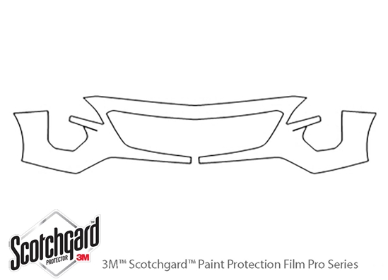Cadillac XT4 2019-2023 3M Clear Bra Bumper Paint Protection Kit Diagram