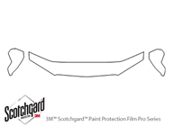 Chevrolet Avalanche 2002-2006 3M Clear Bra Hood Paint Protection Kit Diagram