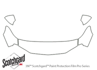Chevrolet Camaro 1998-2002 3M Clear Bra Hood Paint Protection Kit Diagram