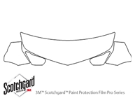 Chevrolet Camaro 2010-2013 3M Clear Bra Hood Paint Protection Kit Diagram