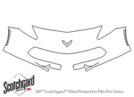 Chevrolet Corvette 2014-2019 3M Clear Bra Bumper Paint Protection Kit Diagram