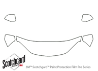 Chevrolet Equinox 2005-2009 3M Clear Bra Hood Paint Protection Kit Diagram