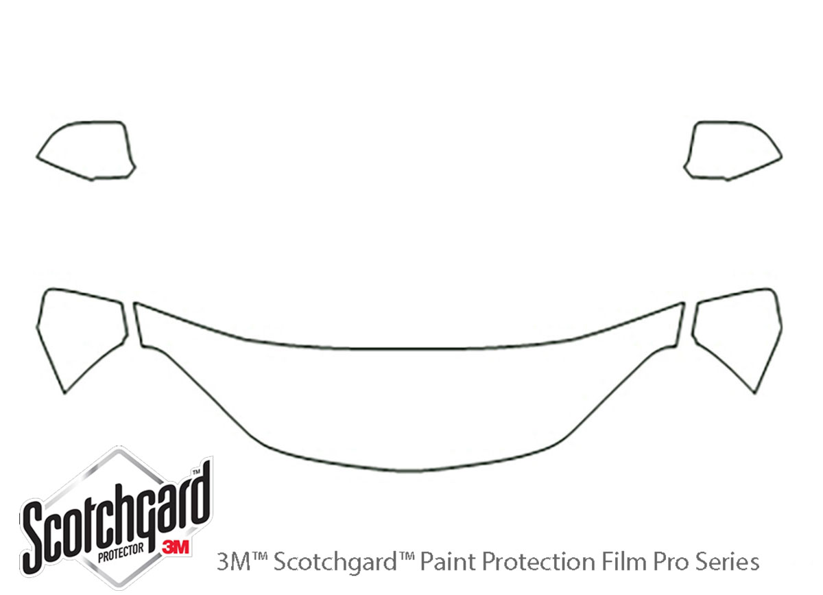 Chevrolet Equinox 2005-2009 3M Clear Bra Hood Paint Protection Kit Diagram