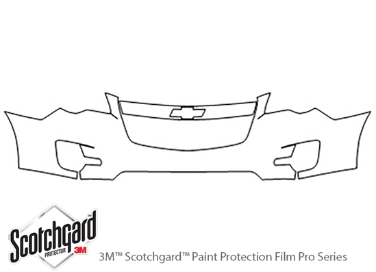 Chevrolet Equinox 2010-2015 3M Clear Bra Bumper Paint Protection Kit Diagram