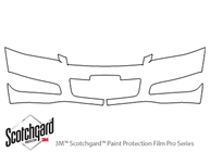 Chevrolet Impala 2006-2013 3M Clear Bra Bumper Paint Protection Kit Diagram