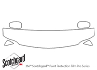 Chevrolet Malibu 1997-2003 3M Clear Bra Hood Paint Protection Kit Diagram
