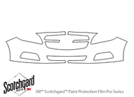 Chevrolet Malibu 2013-2013 3M Clear Bra Bumper Paint Protection Kit Diagram