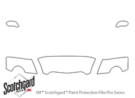 Chevrolet SSR 2003-2006 3M Clear Bra Hood Paint Protection Kit Diagram