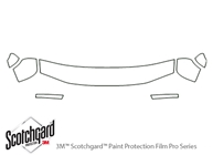 Chevrolet Silverado 2005-2006 3M Clear Bra Hood Paint Protection Kit Diagram