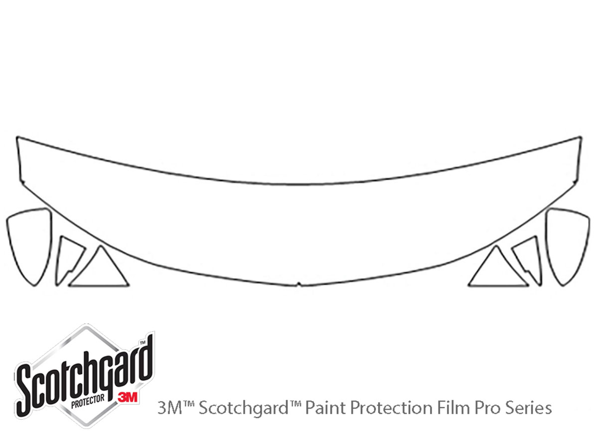 Chevrolet Sonic 2017-2020 3M Clear Bra Hood Paint Protection Kit Diagram