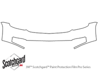 Chevrolet Suburban 2015-2020 3M Clear Bra Bumper Paint Protection Kit Diagram