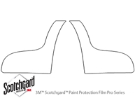 Chevrolet Suburban 2015-2020 3M Clear Bra Door Cup Paint Protection Kit Diagram