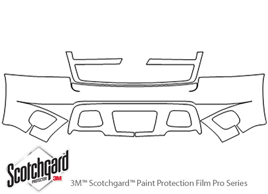 Chevrolet Tahoe 2007-2014 3M Clear Bra Bumper Paint Protection Kit Diagram