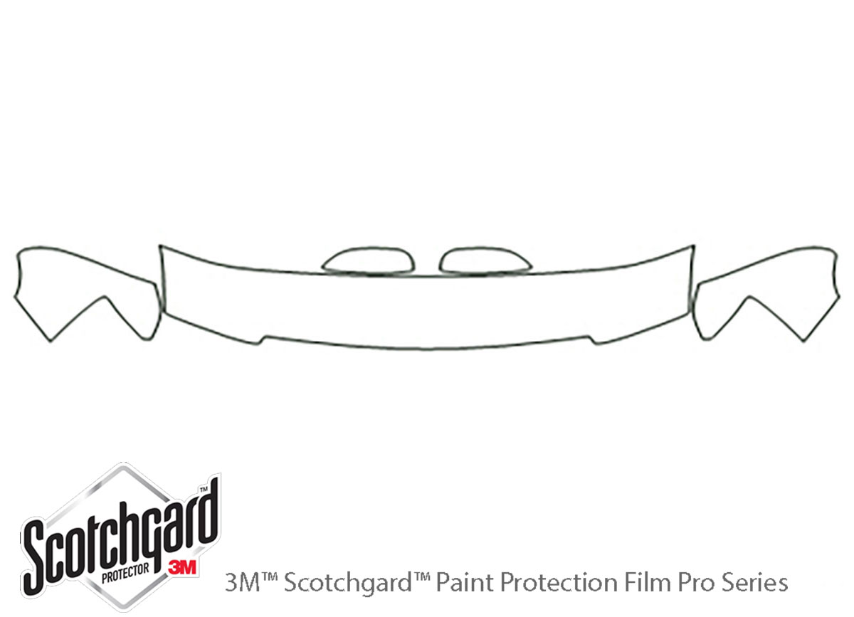 Chevrolet Tahoe 2007-2014 3M Clear Bra Hood Paint Protection Kit Diagram