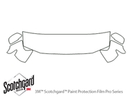 Chevrolet Trailblazer 2006-2009 3M Clear Bra Hood Paint Protection Kit Diagram