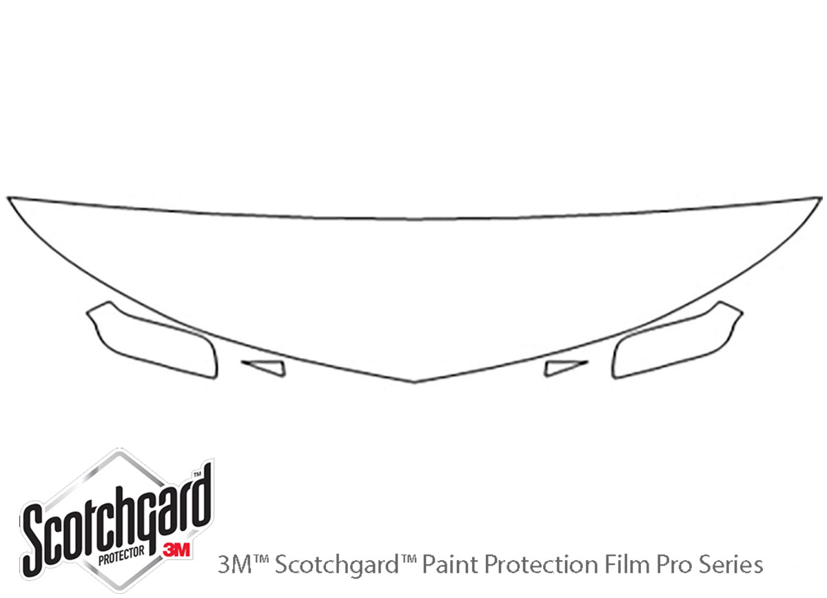 Chevrolet Volt 2016-2019 3M Clear Bra Hood Paint Protection Kit Diagram