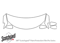 Chrysler 200 2015-2017 3M Clear Bra Hood Paint Protection Kit Diagram