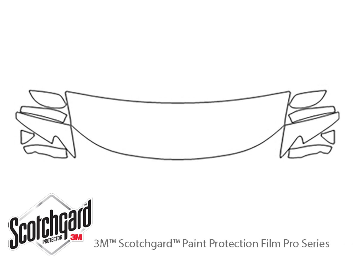 Chrysler Pacifica 2017-2024 3M Clear Bra Hood Paint Protection Kit Diagram