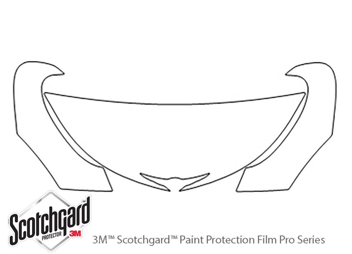 Chrysler Pt Cruiser 2001-2005 3M Clear Bra Hood Paint Protection Kit Diagram