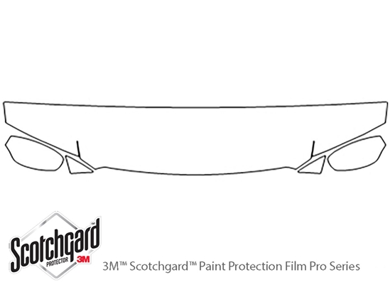 Chrysler Sebring 1995-2000 3M Clear Bra Hood Paint Protection Kit Diagram