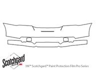Dodge Avenger 2008-2010 3M Clear Bra Bumper Paint Protection Kit Diagram
