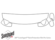Dodge Caravan 2001-2007 3M Clear Bra Hood Paint Protection Kit Diagram