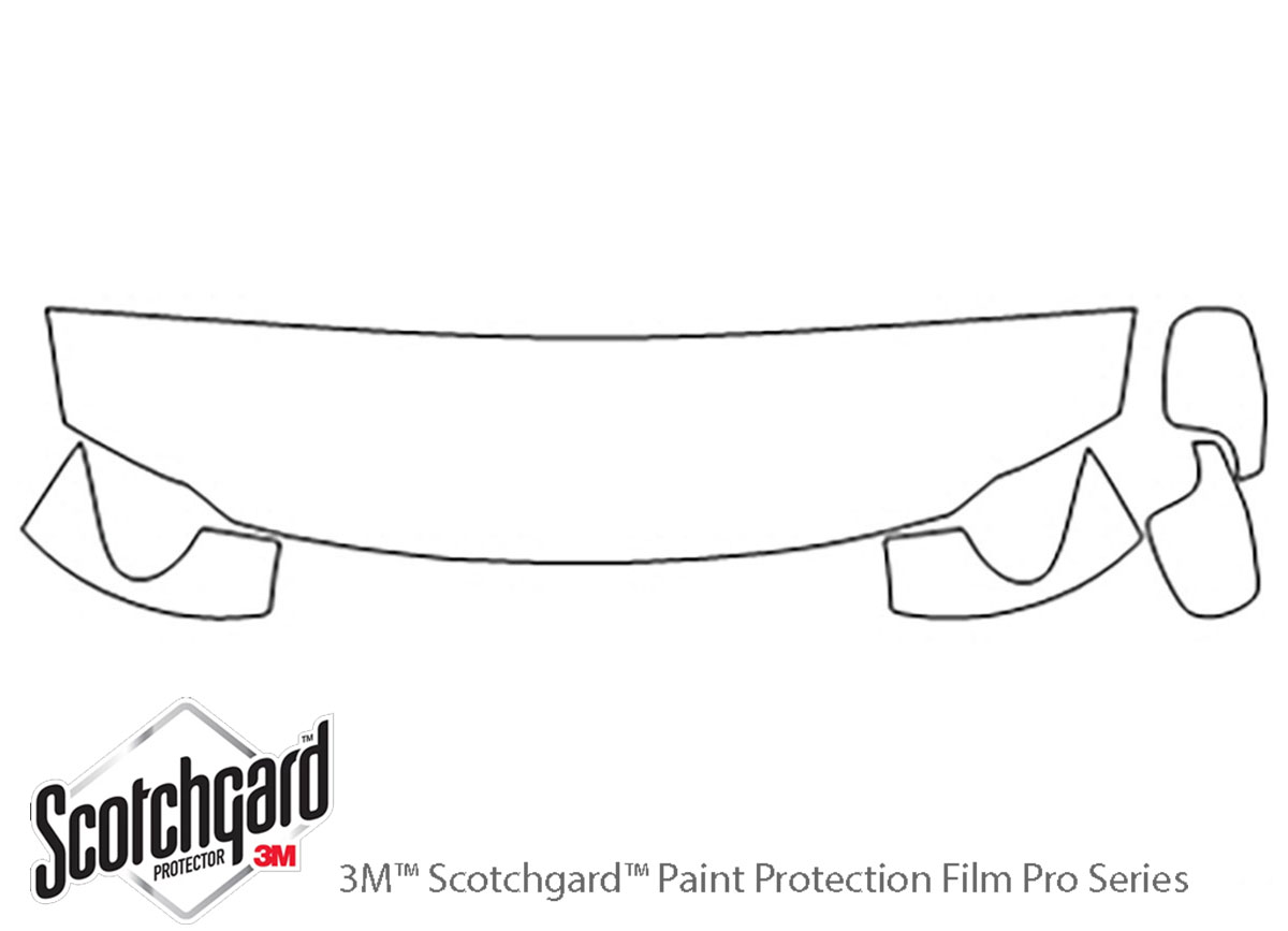 Dodge Caravan 2001-2007 3M Clear Bra Hood Paint Protection Kit Diagram