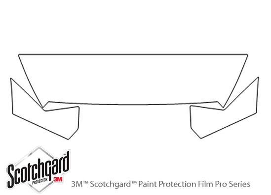 Dodge Dakota 2005-2007 3M Clear Bra Hood Paint Protection Kit Diagram
