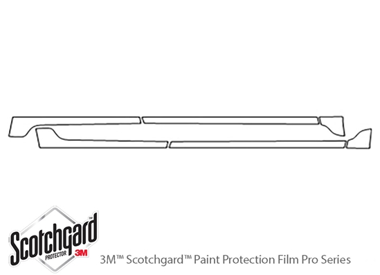 Dodge Durango 2013-2013 3M Clear Bra Door Cup Paint Protection Kit Diagram