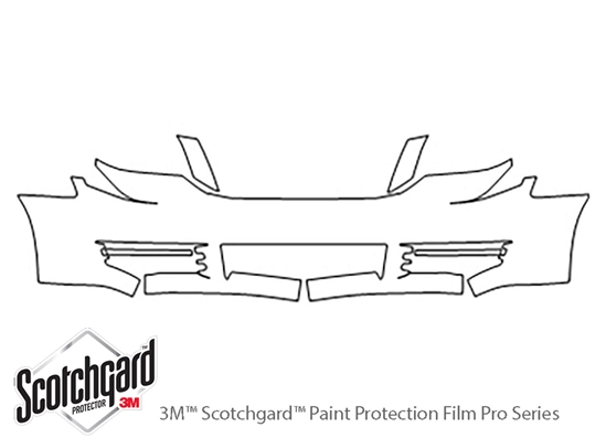 Dodge Grand Caravan 2008-2010 3M Clear Bra Bumper Paint Protection Kit Diagram